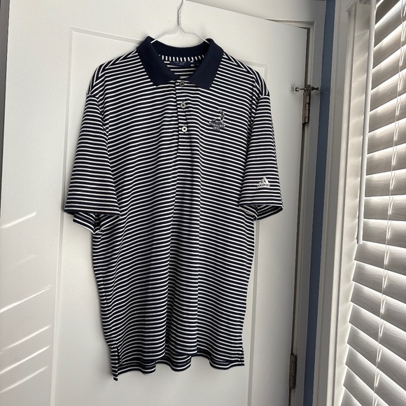 3 for $27! | PINEHURST by ADIDAS | Men’s Size L navy & white striped polo shirt - Picture 5 of 9